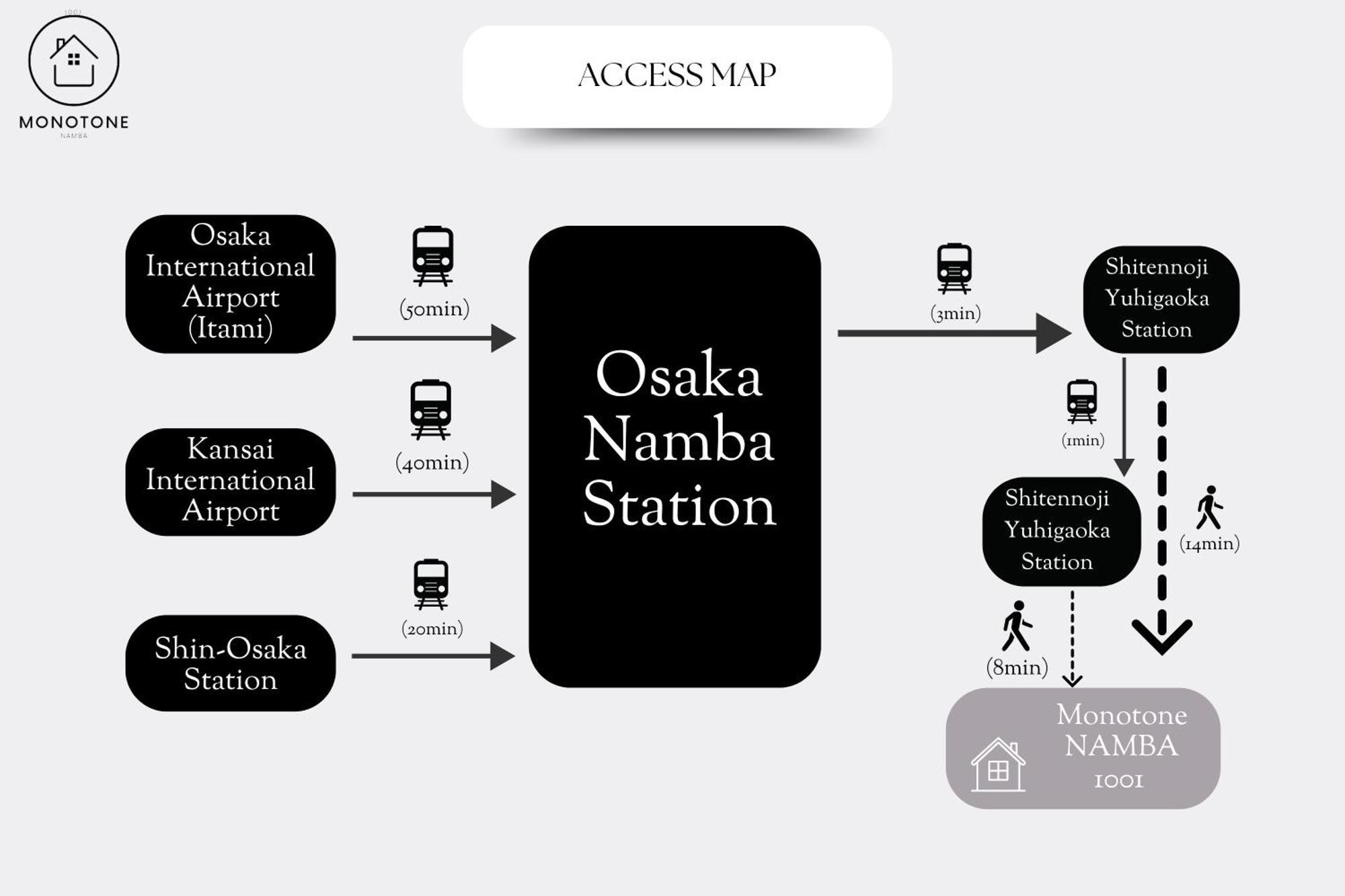 Apartamento モノトーン難波 Osaka Exterior foto
